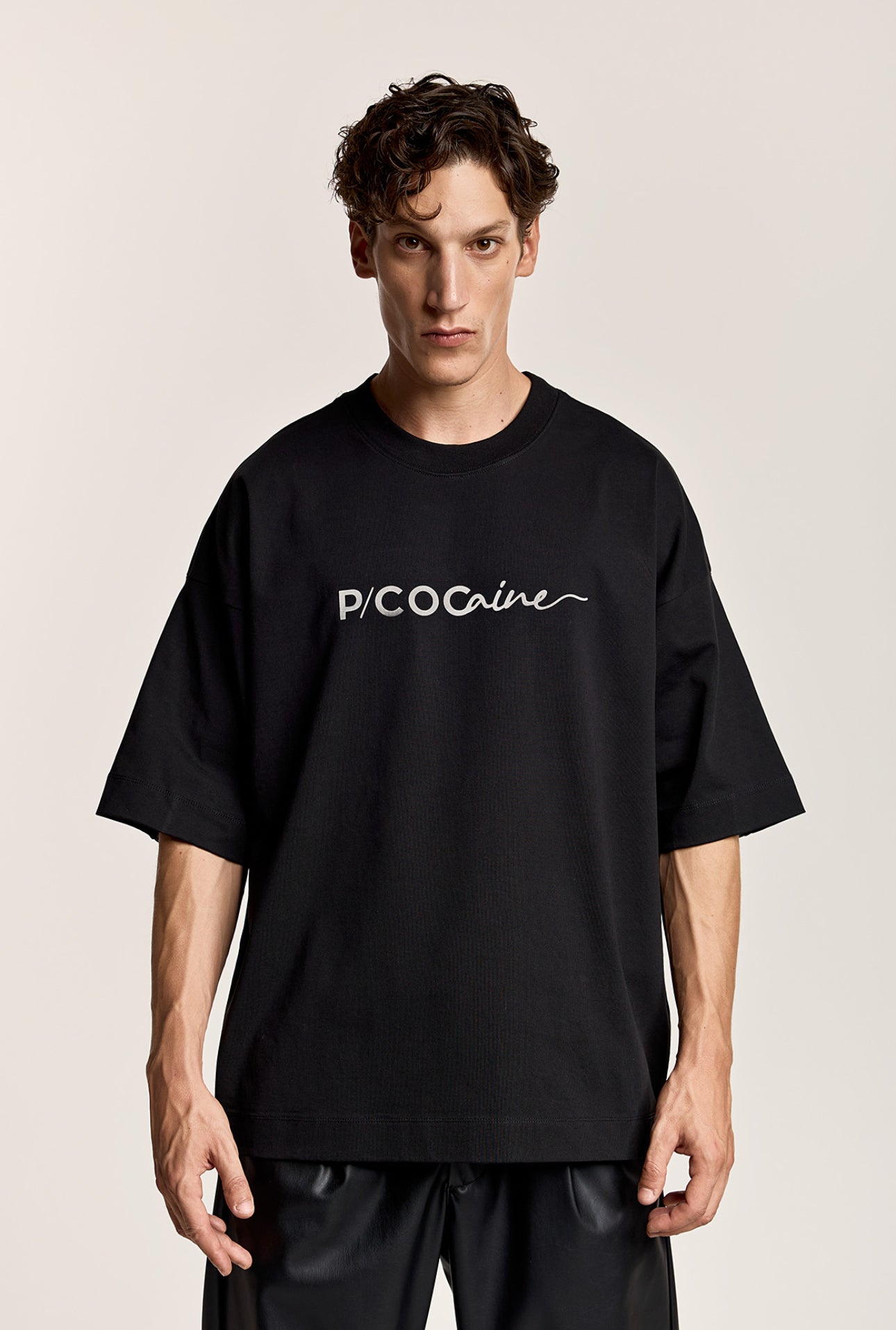 Βαμβακερό T-Shirt Με Μεταλλικό Τύπωμα
