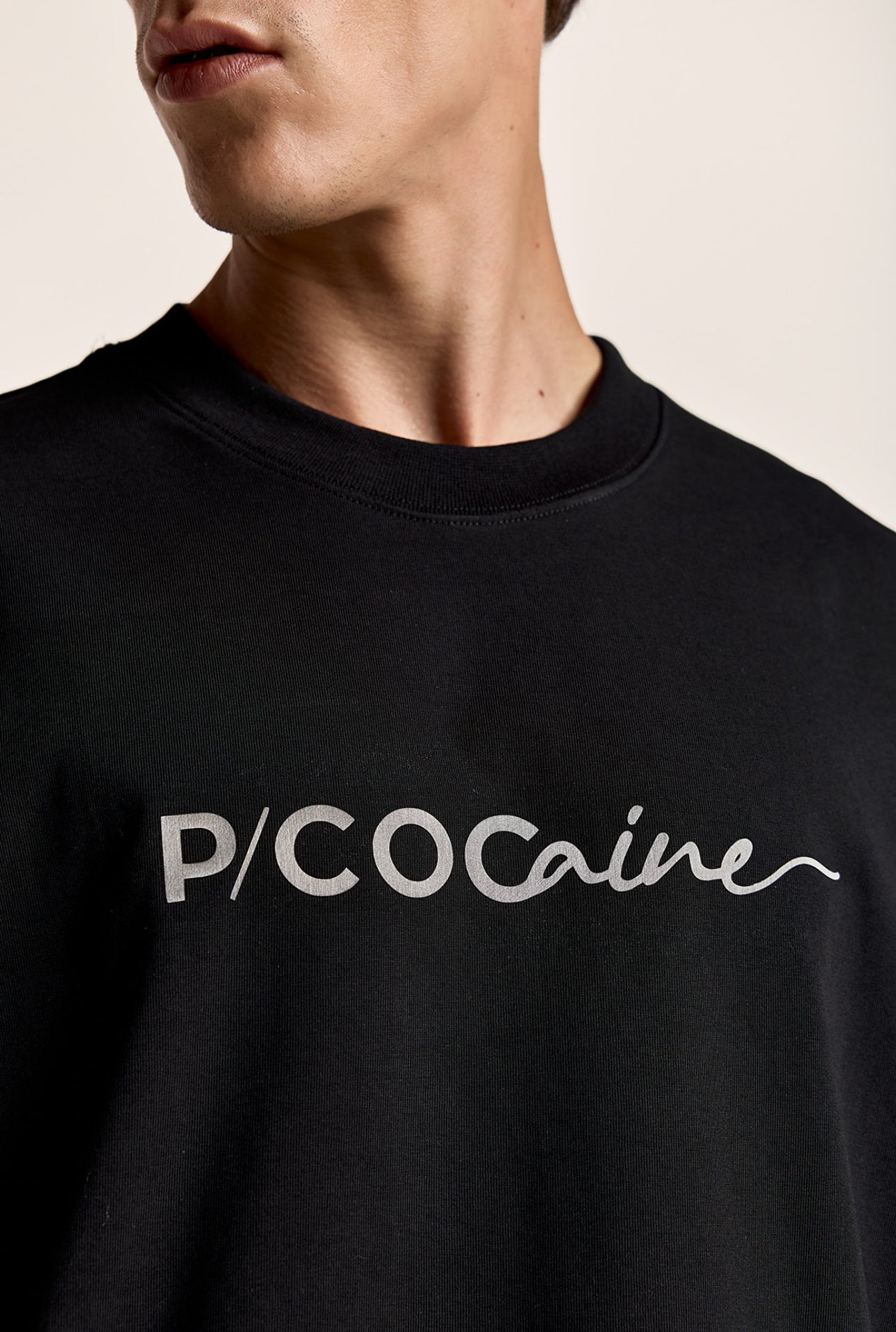Βαμβακερό T-Shirt Με Μεταλλικό Τύπωμα