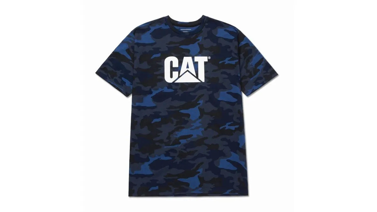 Remera Cat Hombre Original Fit Logo Azul